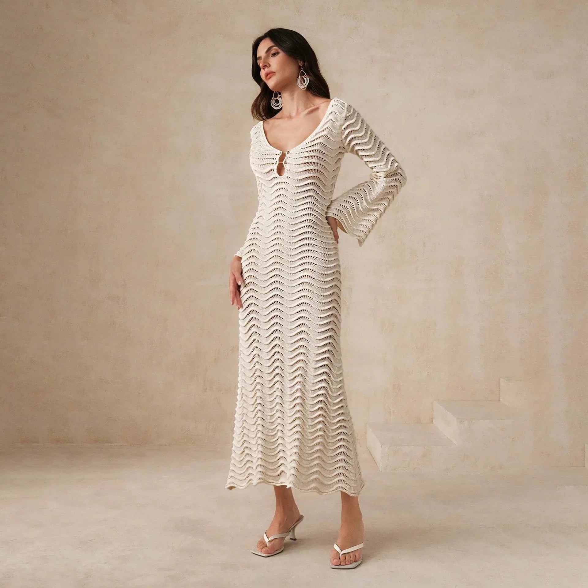 Alessia Open-Knit Dress
