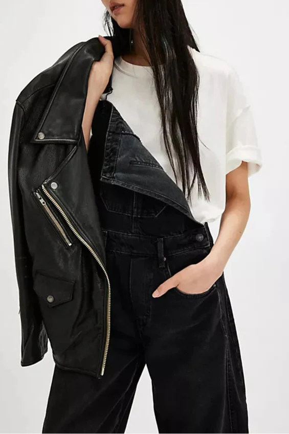 Calvia Wide-Leg Denim Overalls