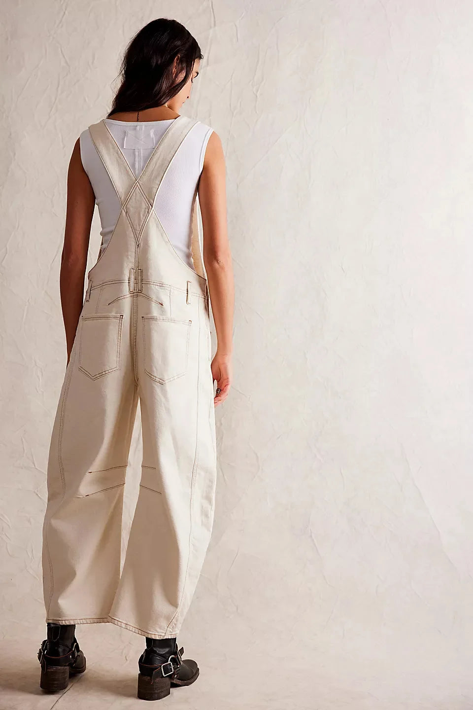 Calvia Wide-Leg Denim Overalls